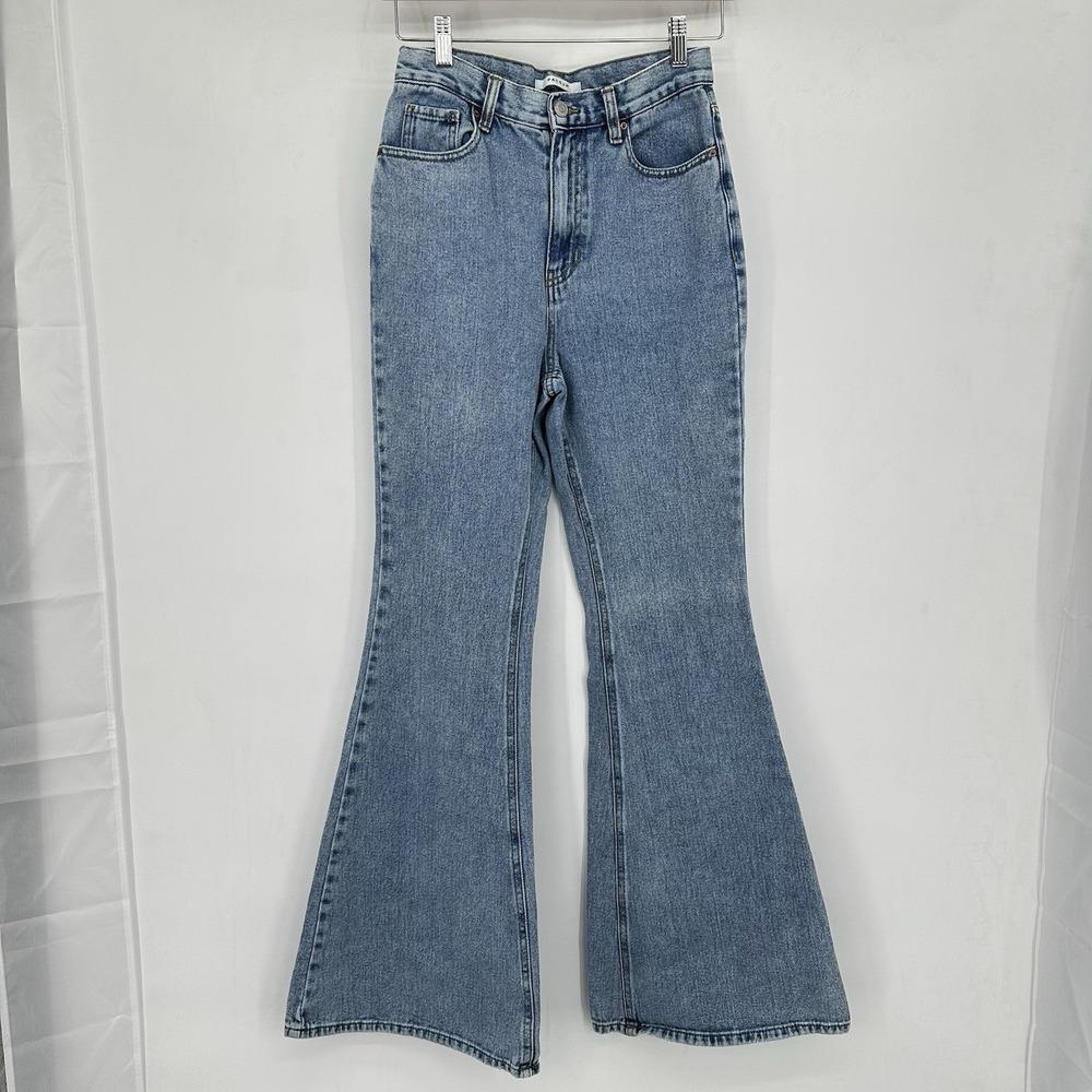 PacSun Women's High Rise‎ Super Flare Jeans 27 Blue Denim Y2K 70s Retro Festival